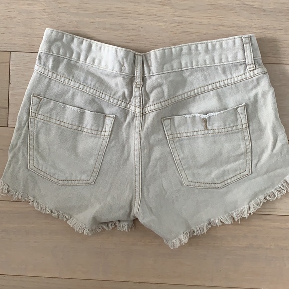 Free People Tan Jean Shorts - Picture 2 of 3